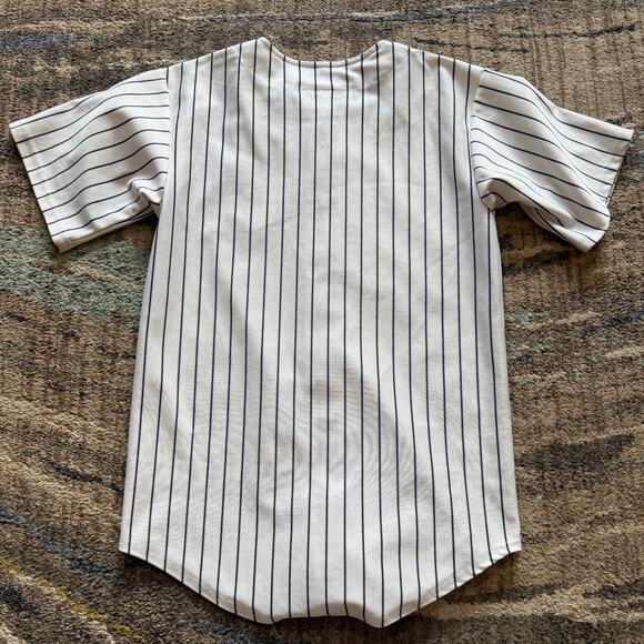 Men's Grand Junction Colorado Rockies Jackalopes Pinstripe Baseball Jersey Sz M - Picture 3 of 8